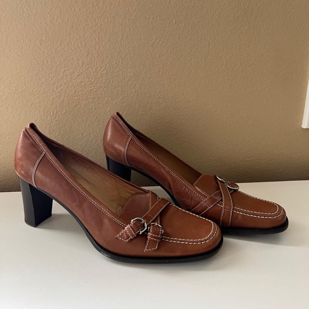 Coach Kristi Leather Pumps Brown